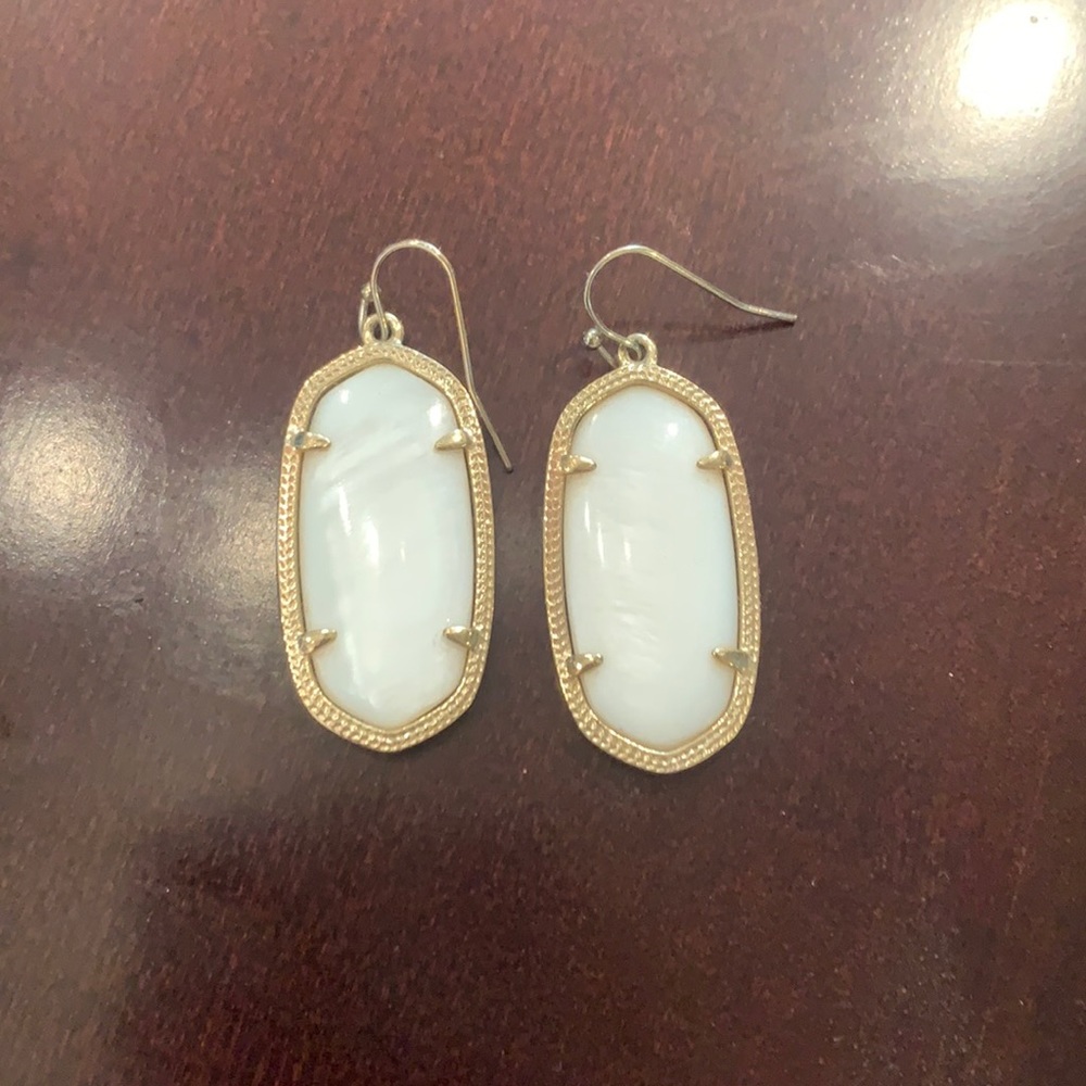 Kendra Scott Elle White Earrings